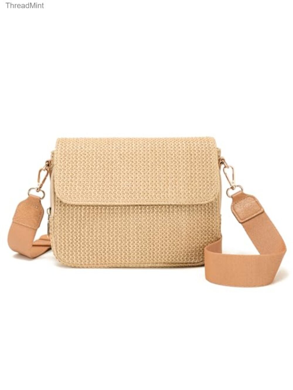 Faux Straw Small Crossbody Bag Woven Sling Purse Summer Beach Travel Vacation